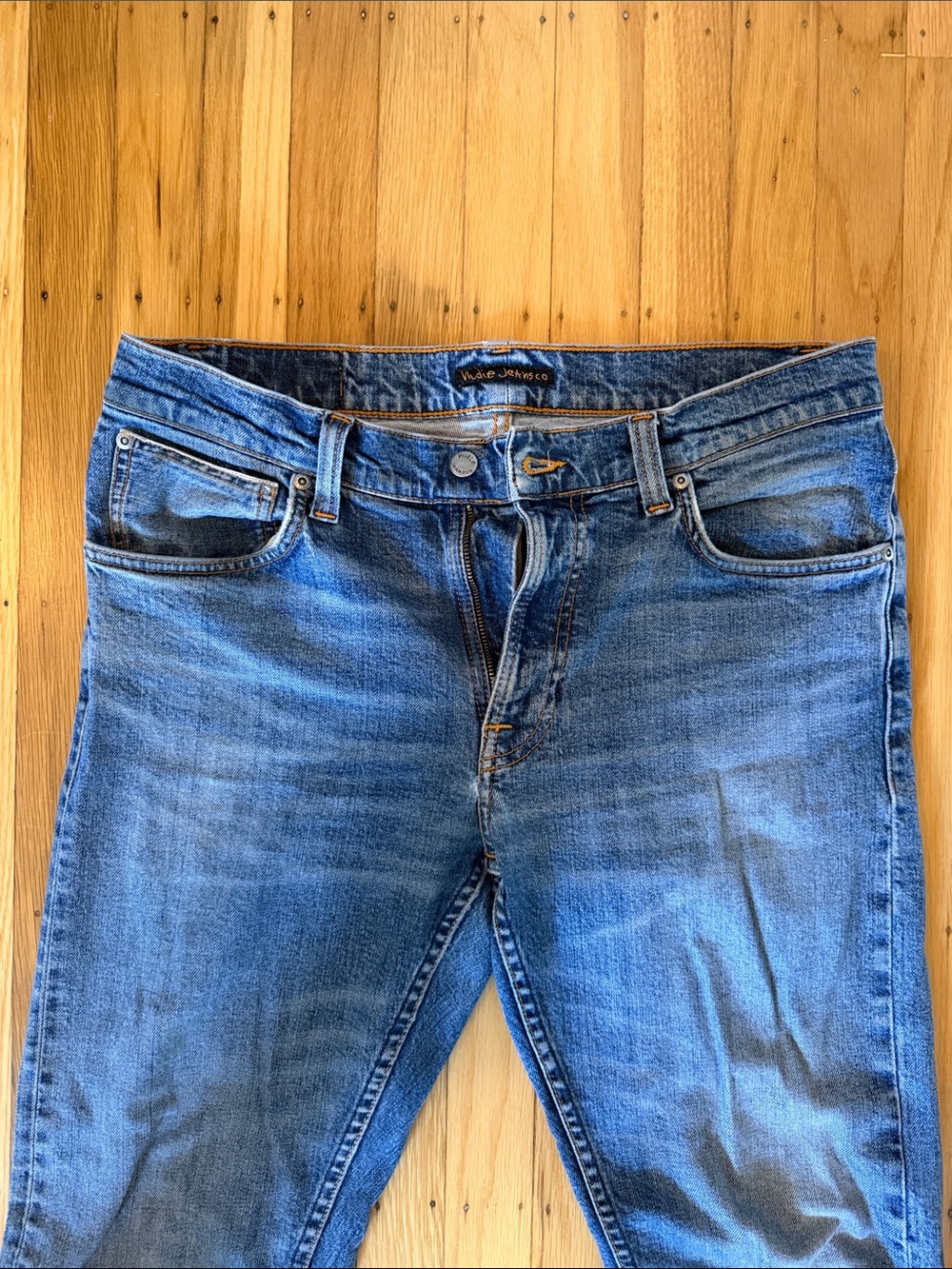 Nudie Jeans Lean Dean Selvedge Denim Jeans 32x30 Worn-In Fade